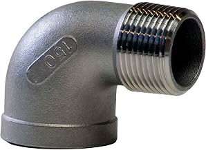 KINGDOM 1/2" 304 Stainless Steel 90 Degree Street Elbow, MNPT X FNPT