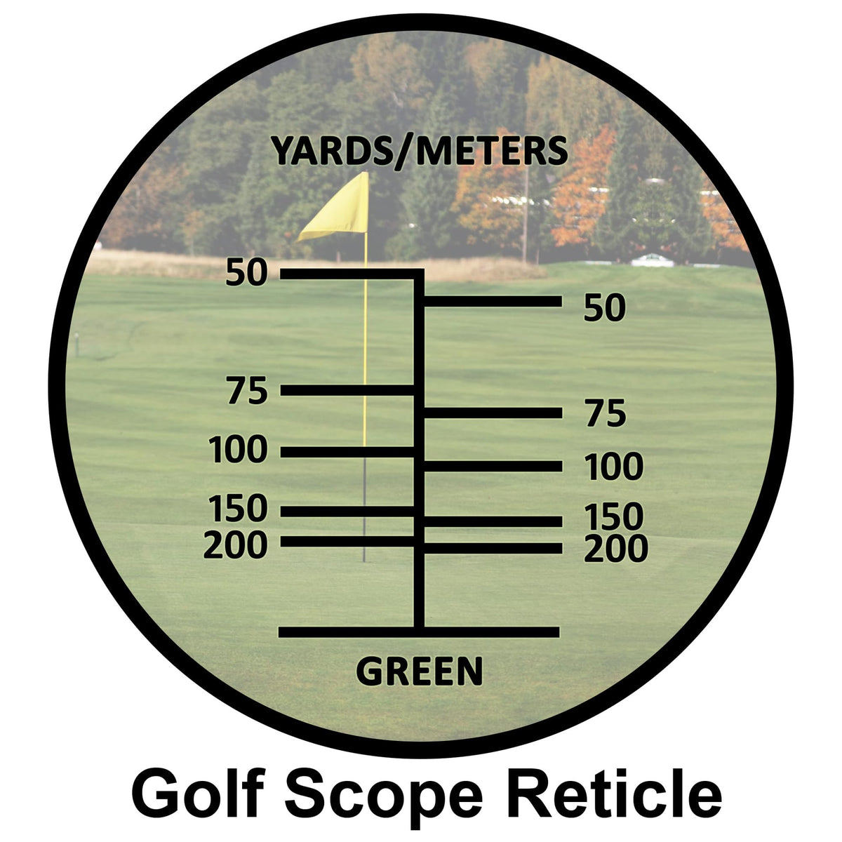 8x22 Blueline Ruby Lens Golf Scope (Yards) by Barska – Alloy Steel, Model AA10198