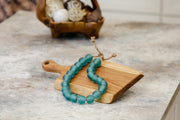 Handmade Coastal Bliss Bead Garland by Generic – 24 inches, Glass, Turquoise, Model 21203A