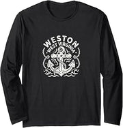 Weston West Virginia Cute Anchor Nautical Boating Long Sleeve T-Shirt