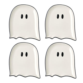 Ghost Accent Plates by Lenox – 4 Count, Porcelain, White, Pack of 4, Model 899233