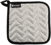 Silicone Pot Holder by San Jamar – Cotton/Silicone, Silver, Model 802SPH