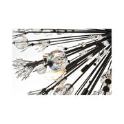 Vera 24 Light Pendant by Lighting Design – Metal, Clear, Model 2550D38BK