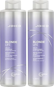 Joico Blonde Life Violet Shampoo & Conditioner Set| For Cool & Bright Blonde Hair | Neutralize Brassy Tones | Banish Yellow Tones | Boost Shine | Sulfate Free | Fortified With Monoi & Tamanu Oil