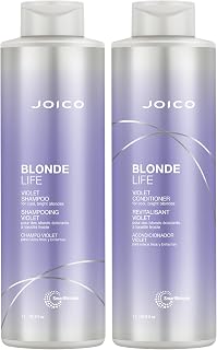 Joico Blonde Life Violet Shampoo & Conditioner Set| For Cool & Bright Blonde Hair | Neutralize Brassy Tones | Banish Yellow Tones | Boost Shine | Sulfate Free | Fortified With Monoi & Tamanu Oil