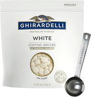 Ghirardelli White Premium Coating Wafers, 5 lb with Stamped Barista Spoon