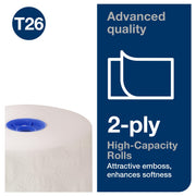 High-Capacity Toilet Paper Roll White T by Tork – 36 Rolls (1000 Sheets each), Paper, White, Pack of 36, Model 110292A
