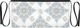Blue Floral Pattern Waist Apron with 3 Pockets Waiter Server Short Aprons 25.2x11.8 Inch Stain Resistant Apron for Kitchen Garden Restaurant 1 Pack