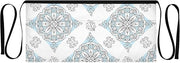 Blue Floral Pattern Waist Apron with 3 Pockets Waiter Server Short Aprons 25.2x11.8 Inch Stain Resistant Apron for Kitchen Garden Restaurant 1 Pack