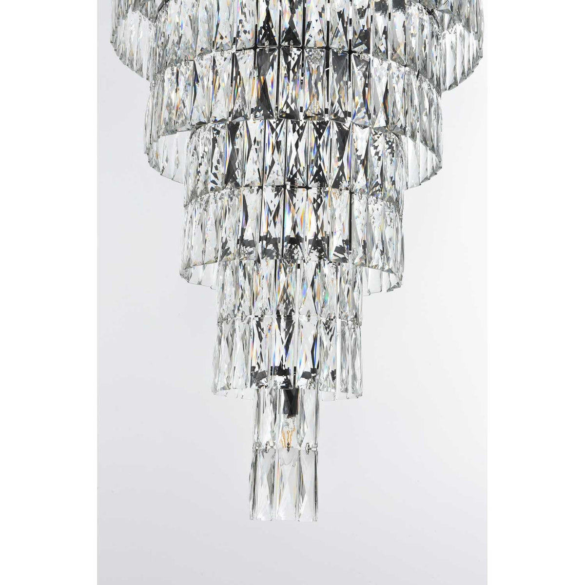 Josephine 61 Light Chandelier Black by Lighting Design – Iron and Crystal, Black