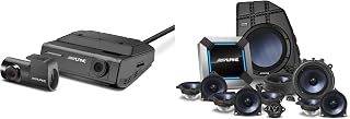 Alpine PSS-TSLA-22Y 13-Speaker Tesla Model Y Bundle with DVR-C320R | 13-speaker complete sound system upgrade and DVR-C320R dash cam Compatible with 2022 Tesla Model Y.