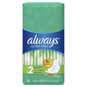 Ultra Thin by Always – 32 Count (Pack of 1), Nonwoven fabric, Polyethylene film, Polyester fibers, Polypropylene fibers, Polyethylene fibers, Blue, Model ASINPPOTLMCM6169