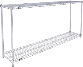 Nexel ESD, 2 Tier, Wire Shelving Starter Unit, 72" W x 18" D x 34" H