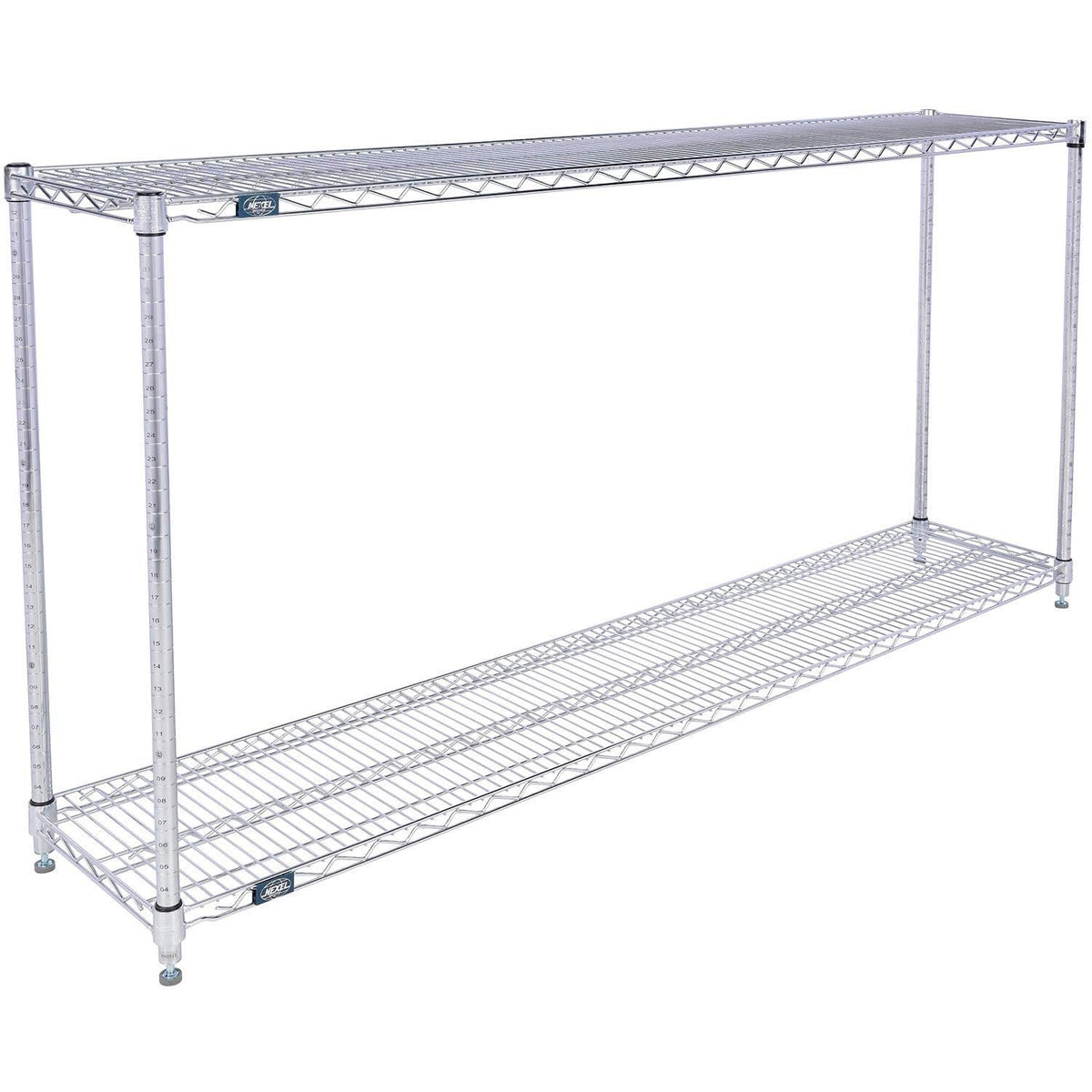 ESD, 2 Tier, Wire Shelving Starter Unit, 72" W x 14" D x 34" H by Nexel – 2, Alloy Steel, Chrome, Model 14723ESD2
