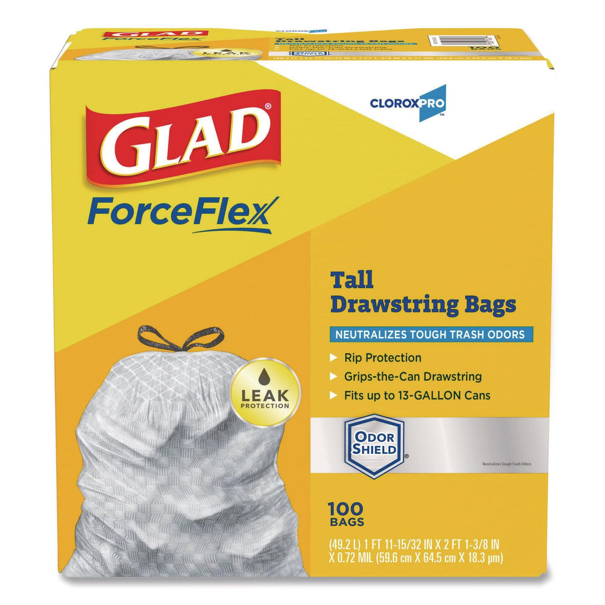 Glad 600 / 1 Count (Pack of 600) / White Trash Bags