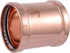 SharkBite 4 Inch Coupling No Stop, Copper Press Plumbing Fitting, UPR06105