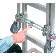 Aluminum 2-in-1 Convertible Hand Truck with Pneumatic Wheels - Senior by Global Industrial – 19"L x 63"W x 9"H, Aluminum, Gray, Model 241666