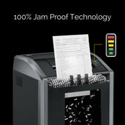 PowerShred 425i 38-Sheet Strip-Cut Shredder () by Fellowes – Strip-Cut, 30.0 gallons, Plastic With Metal Blades, Black, Model 38420