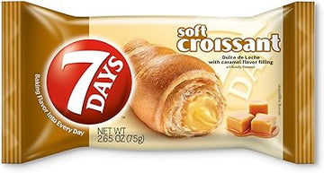 7 Days Caramel Filling Soft Croissant, 2.65 Ounce -- 24 per case.