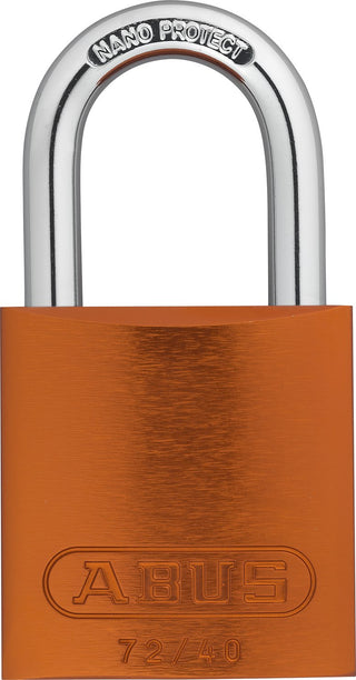 Orange 72/40 Lockout Tagout Padlock w/ 1" Shackle by ABUS – 1.5-Inch, Aluminum, Orange, Model 72 /40 KD Orange