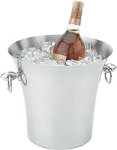 Fluted S/S Wine Bucket w/ Handles, 9-7/16" Diam x 8-3/4" H