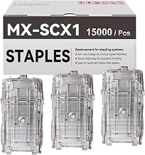 3-Pack MX-SCX1 Staple Compatible with Sharp MX-SCX1 Stacker Staples Refills (3 Cartridges x 5,000 Staples Each)