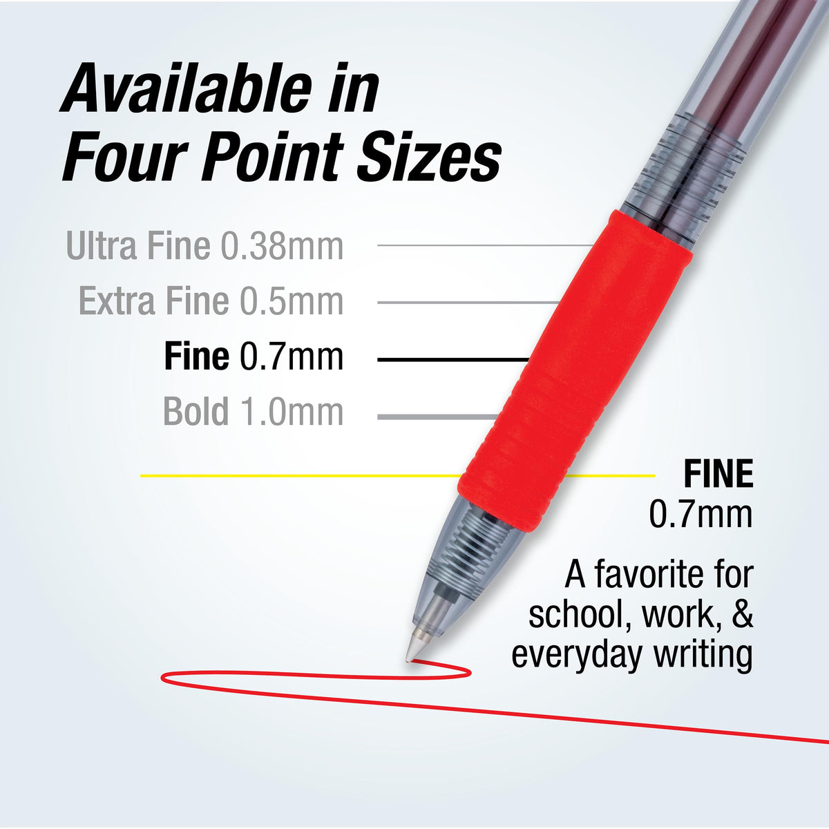 G2 Fine Point Red Gel Ink Pens by PILOT – 12 Count (Pack of 1), Plastic, Red Ink, Model 31022