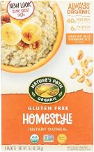 Natures Path Organic Homestyle Gluten Free Hot Oatmeal, 11.3 Ounce - 6 per case.