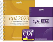 CPT Professional 2023 and E/M Companion 2023 and CPT Quickref App Bundle