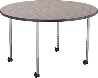 Learniture Structure Series Mobile Round Collaborative Adjustable Height Table