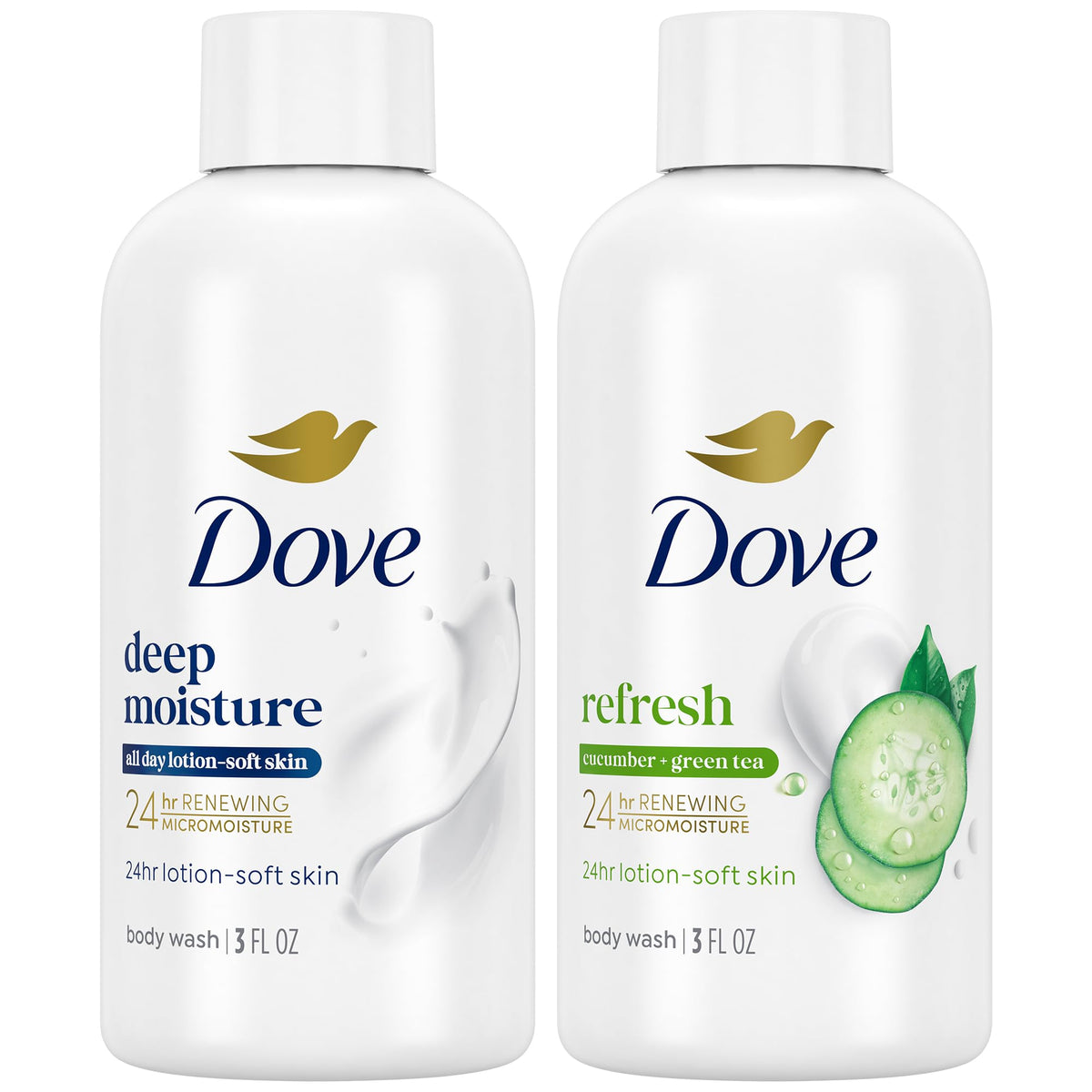 Travel Body Wash Set by Dove – Model DVE-011111172661-011111172654