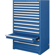 14 Drawer Modular Cabinet by Global Industrial – 24"L x 36"W x 57"H, Alloy Steel, Blue, Model 298451BL