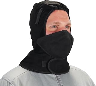 Ergodyne 16871 Winter Hard Hat Liner with Cotton Mouthpiece, N-Ferno 6871, black, kit