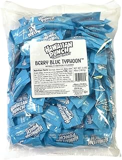 Adams & Brooks Hawaiian Punch Berry Blue Typhoon Candy Chews, 3 Pound Bag (Pack of 1) - Individually Wrapped Bulk Chewy Fruity Candy for Party, Baby Shower, Buffet, Parade - Kosher Certified Candies