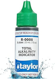 Taylor Technologies R-0008-A, Total Alkalinity Indicator, 0.75 Ounce | Dropper Refill Tests Total Alkalinity in Pools & Spas, Replace Annually