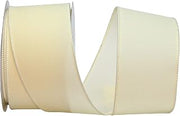 Reliant Ribbon Velvet Color Wired Edge Ribbon, 2-1/2 Inch X 10 Yards, Ivory