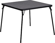 Flash Furniture Madelyn 33.5" Folding Card Table, Black