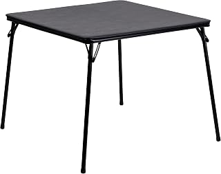 Flash Furniture Madelyn 33.5" Folding Card Table, Black