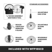 Waring 4Q Food Processor | Dicing Kit & Feed Chute / 4 Quart / Clear Commercial Mixers