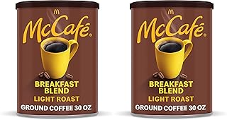 McCafe Breakfast Blend, Light Roast Ground Coffee, 30 oz Canister (Pack of 2)