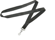 AbilityOne Strap Style Neck Lanyard - J-Hook Attachment, Black 8455-01-645-2729