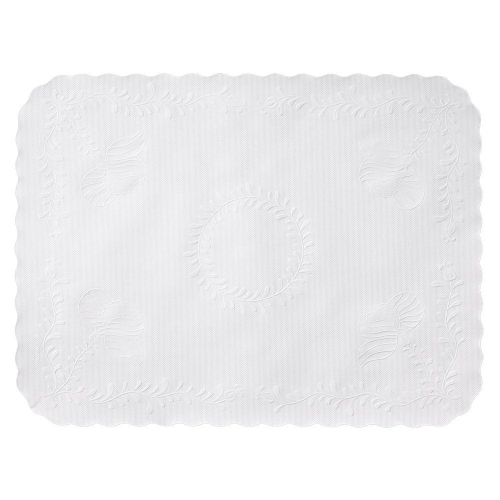 Smith Lee White Anniversary - Scalloped Edge Tray Cover by Hoffmaster – White, Pack of 1000, Model TC8704471