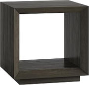 Henn&Hart 22" Rectangular Side Table, Nightstand, End Table, Rich Brown