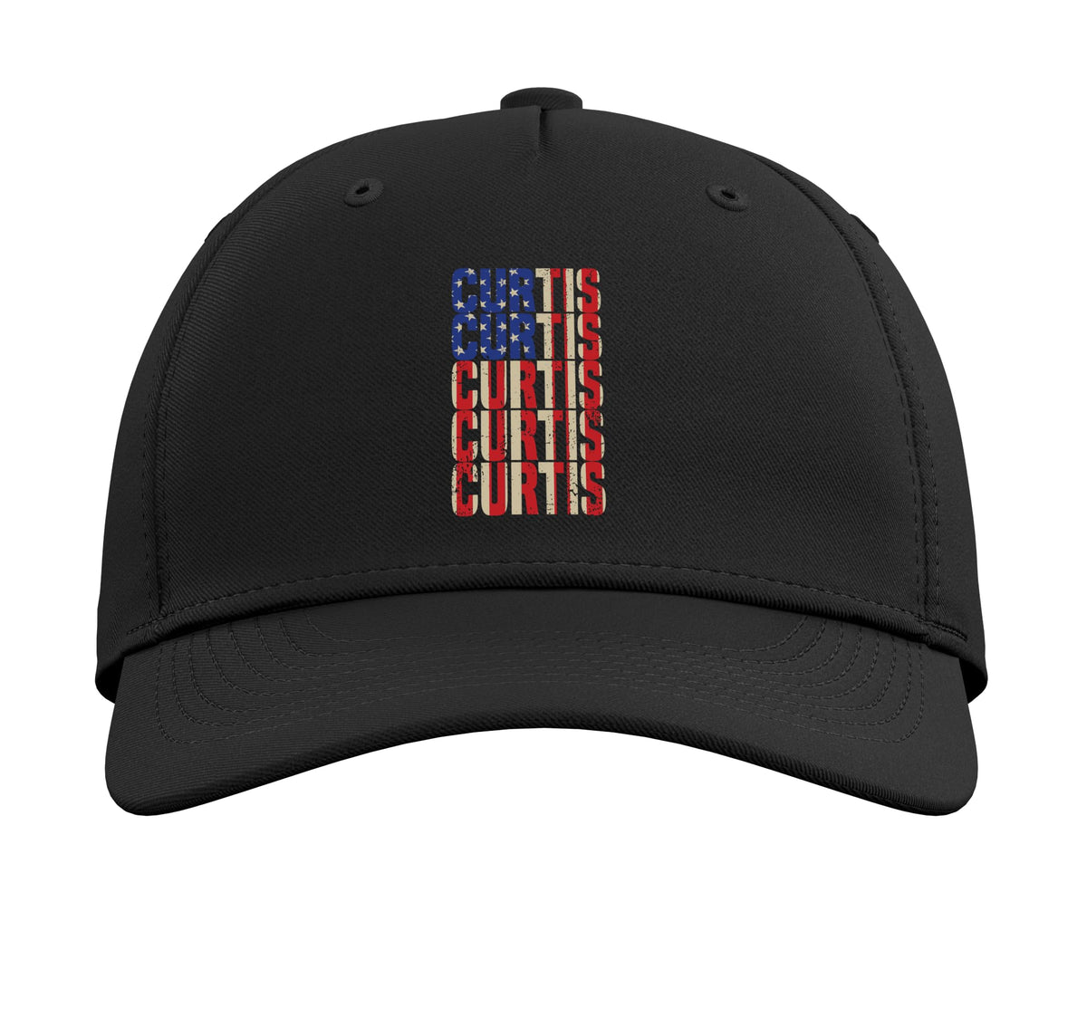 Curtis First Name Boy Men American Flag Vintage Style USA Adjustable Printed Baseball Hat by Personalized Name Fathers Day outfit For Men – Cotton, Black
