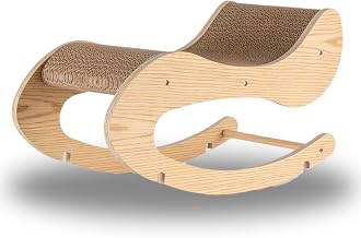 Armarkat Real Wood Medium Wooden Cat Rocking Chair, Detachable Cat Swing Chair S1302