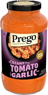 Prego Creamy Tomato Pasta Sauce With Garlic, 23.75 oz Jar
