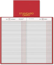 AT-A-GLANCE SD377-13 Standard diary daily journal for 2009, tel/expense, 7-11/16 x 12-1/8, red vinyl cover