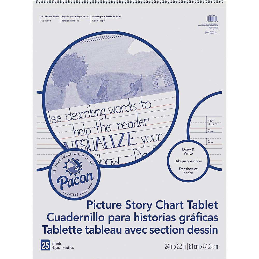 ® PACMMK07430 Chart Tablet by Pacon – White, Pack of 25
