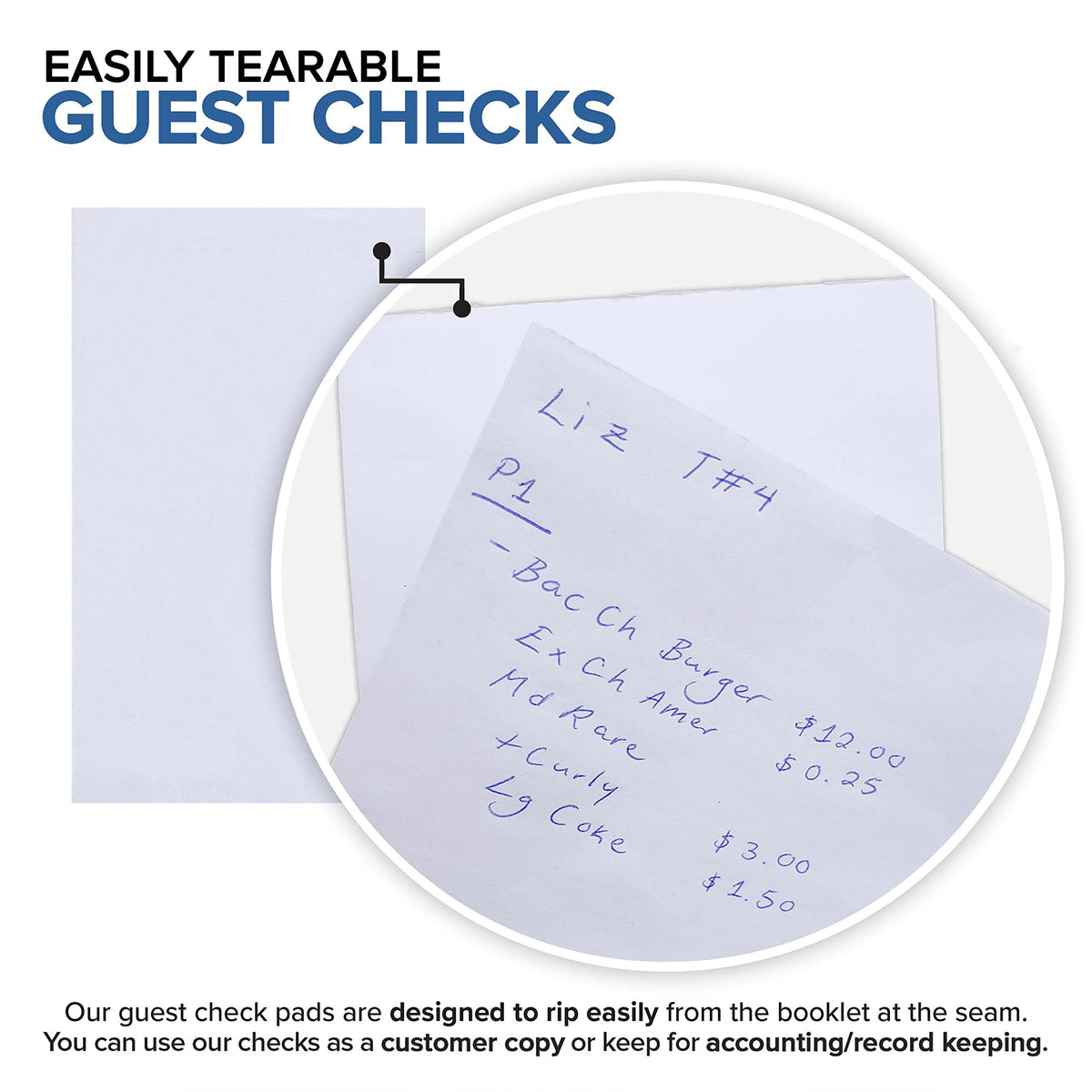 Blank Scratch Pads (10 Pack) - White Note Pads - Memo Notepads - Small Desk Scratch Paper- 4x6 Note Paper - Guest Check Book - Server Note Pads for Diners by Stock Your Home –