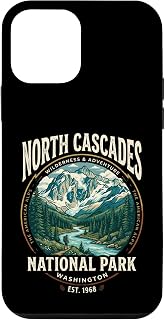 North Cascades National Park Washington Retro Mountain Badge Case for iPhone 12 mini